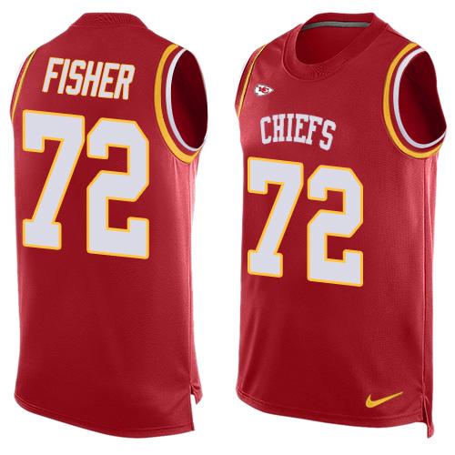 Nike Chiefs #72 Eric Fisher Red Team Color Men's Stitched NFL Limited Tank Top Jersey - Click Image to Close